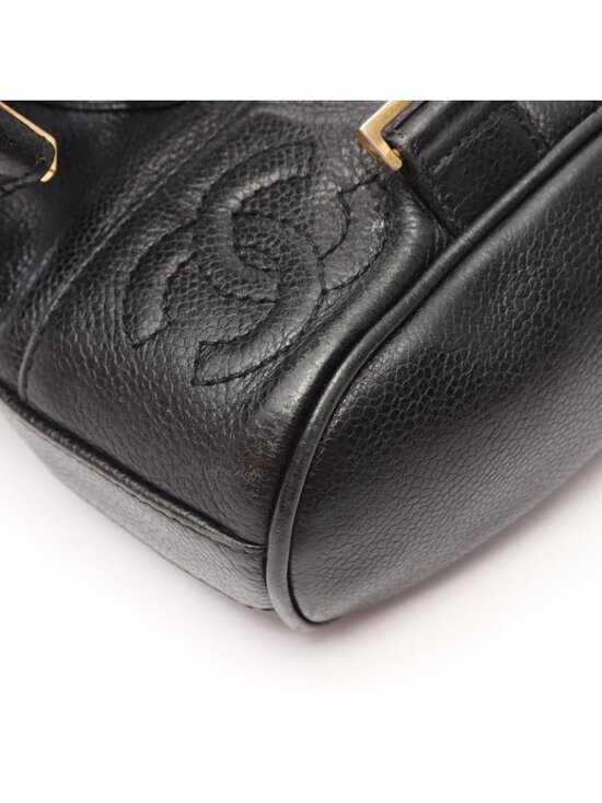 Chanel Backpack Triple CC Logo Black Caviar Leather Coco main image 4